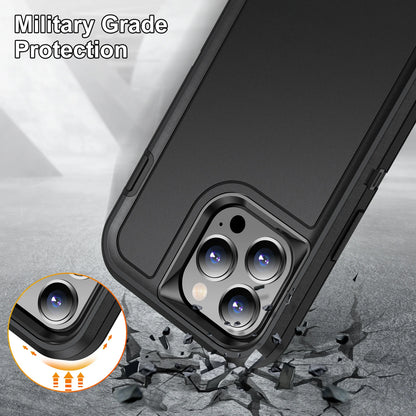 3 in 1 Defend Armor Shockproof Case For iPhone
